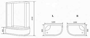 Душевая кабина Timo TE 0720 120x80 купить в интернет-магазине Sanbest