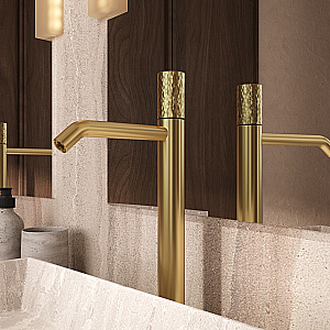 Смеситель для раковины Vincea Aura VBF-6AU2BG золото брашированное купить в интернет-магазине сантехники Sanbest