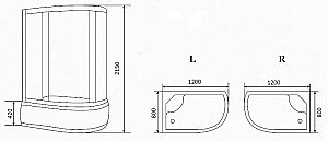 Душевая кабина Timo ECO TE 0720 120x80 купить в интернет-магазине Sanbest