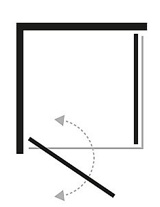 Душевой уголок NEW TRENDY SUPERIA BLACK 90x90 стекло прозрачное клетка/профиль черный купить в интернет-магазине Sanbest