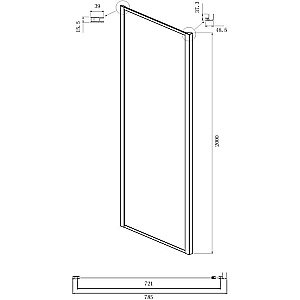 Душевой уголок Ambassador Forsa AX2 17021120AX-80AX 140х80 стекло прозрачное/профиль хром купить в интернет-магазине Sanbest