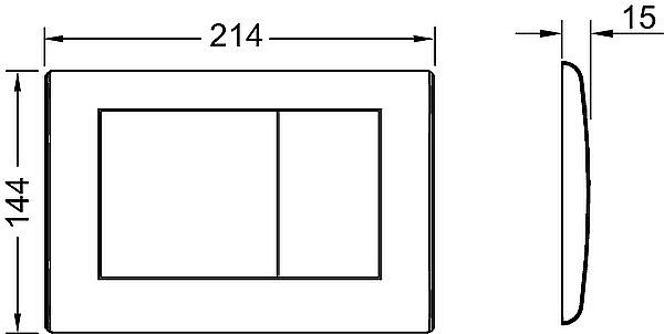 Кнопка для инсталляции TECE Planus 9240321 хром купить в интернет-магазине сантехники Sanbest