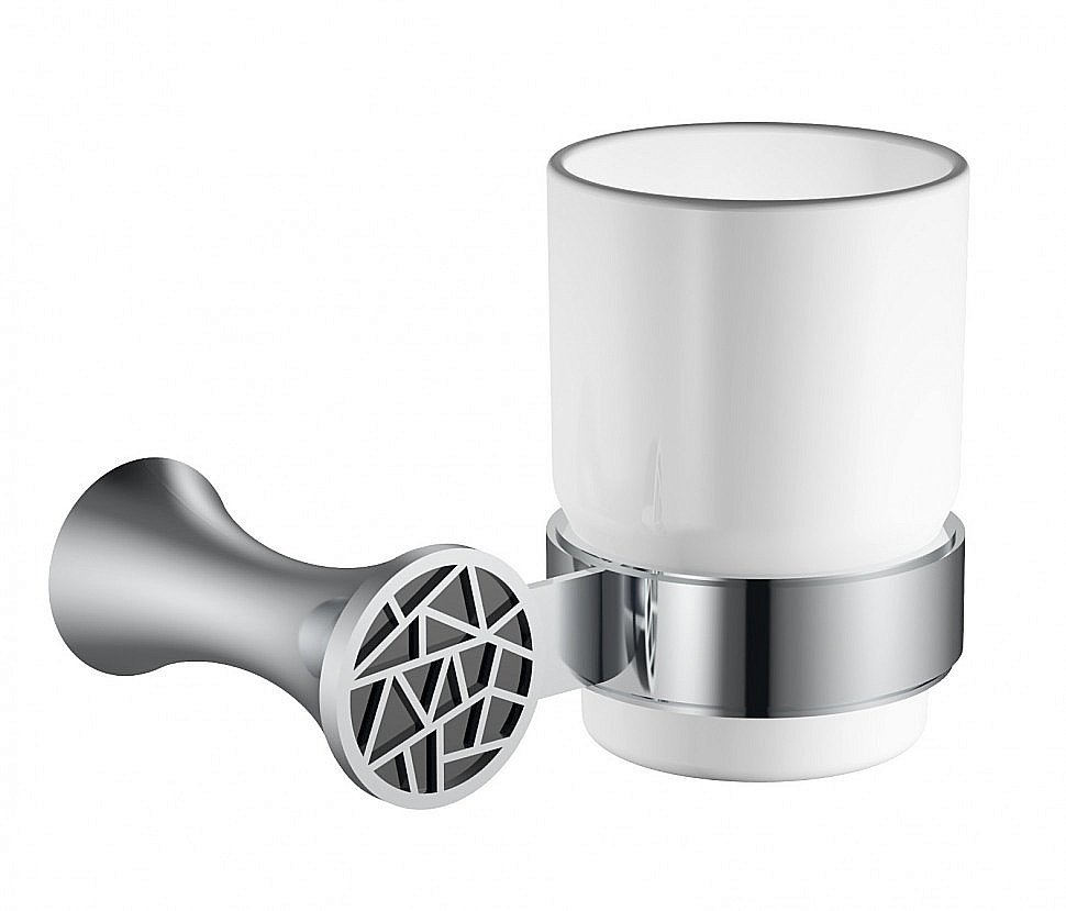 Стакан для зубных щеток CeramaLux Virginia 94302A хром купить в интернет-магазине сантехники Sanbest