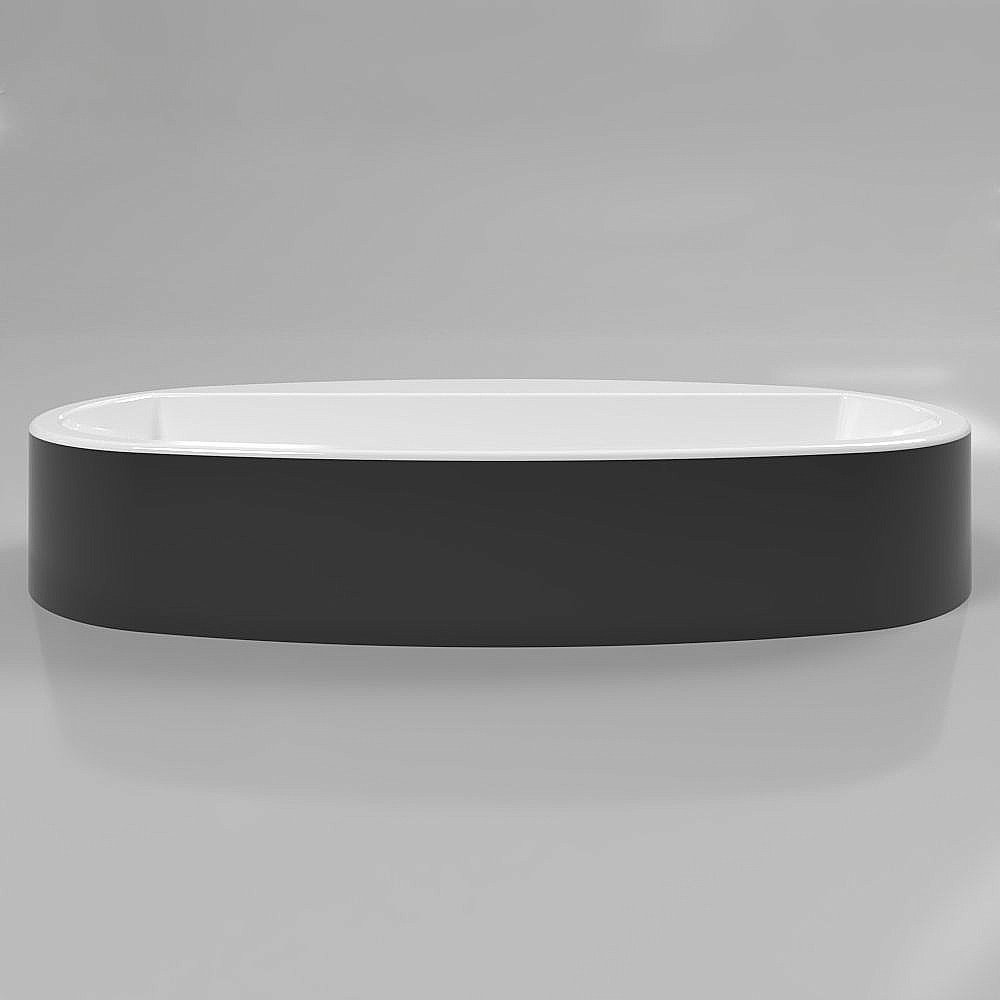 Раковина накладная WhiteCross Obsidian 65 0736.065037.10100 черная, белая купить в интернет-магазине Sanbest