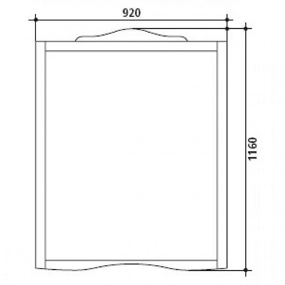 Зеркало Kerasan Retro 734540 noce 92 орех в ванную от интернет-магазине сантехники Sanbest