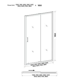 Душевая дверь Veconi Vianno VN-46 170 матовый купить в интернет-магазине Sanbest