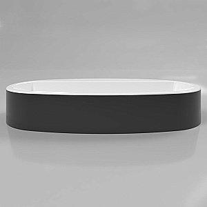 Раковина накладная WhiteCross Obsidian 65 0736.065037.10100 черная, белая купить в интернет-магазине Sanbest