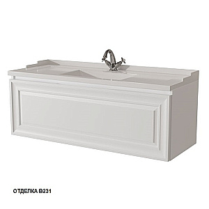 Тумба с раковиной Caprigo Ponza-A 120 белая для ванной в интернет-магазине Sanbest