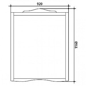 Зеркало Kerasan Retro 734540 noce 92 орех в ванную от интернет-магазине сантехники Sanbest