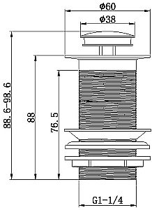 Донный клапан Allen Brau Eclipse 5.E1009-00 хром купить в интернет-магазине сантехники Sanbest