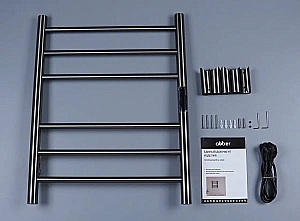 Полотенцесушитель электрический ABBER Standard AH4606NG оружейная сталь купить в интернет-магазине сантехники Sanbest