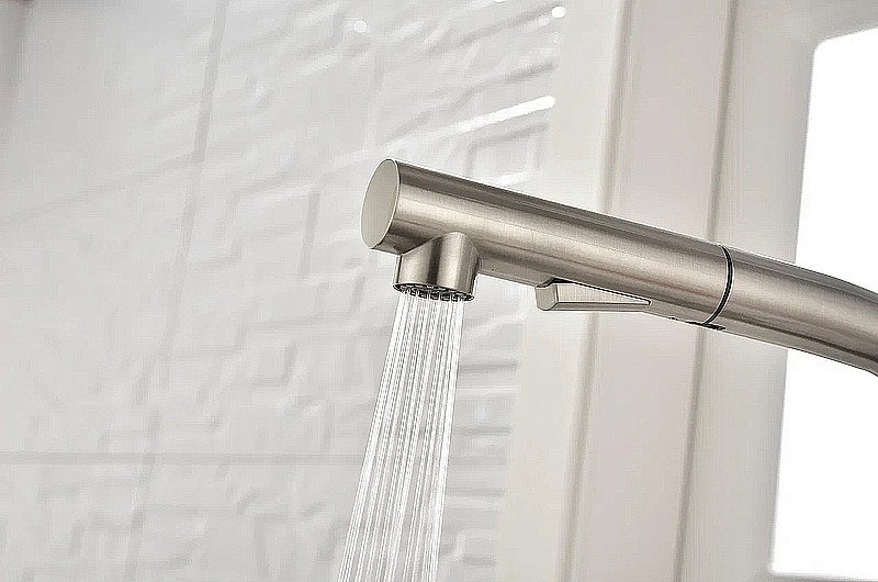 Смеситель для кухни Paulmark Neo Ne214419-BS  брашированная сталь купить в интернет-магазине сантехники Sanbest