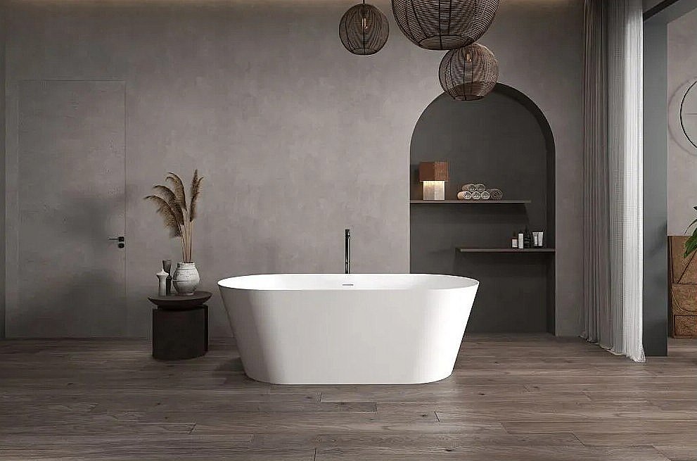 Ванна ABBER Stein AS9626 160x70 белая матовая купить в интернет-магазине Sanbest