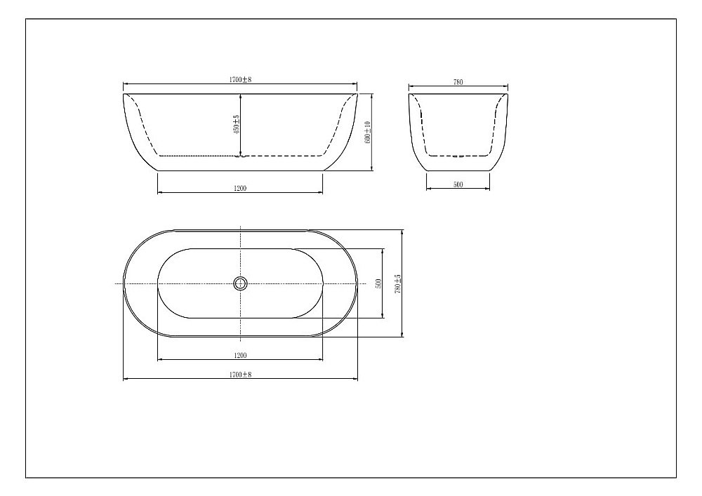 Ванна Aquatek Афина 170x78 AQ-144778BL черная купить в интернет-магазине Sanbest