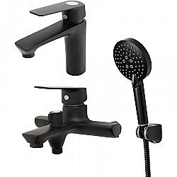 Набор смесителей Orange Aristo M19-311b черный купить в интернет-магазине сантехники Sanbest