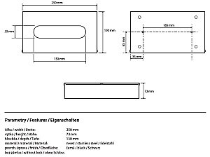 Салфетница Bemeta Dark 102303020 купить в интернет-магазине сантехники Sanbest