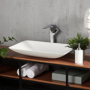 Раковина накладная Montebianco STELVIO QUATTRO 12205 белая матовая купить в интернет-магазине Sanbest