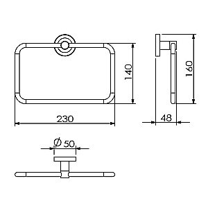 Полотенцедержатель Langberger Burano 11038C купить в интернет-магазине сантехники Sanbest