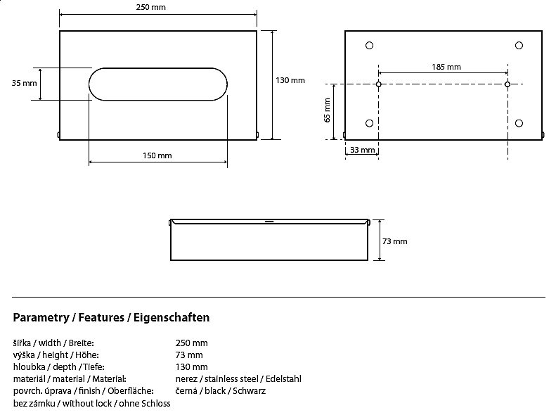 Салфетница Bemeta Dark 102303020 купить в интернет-магазине сантехники Sanbest