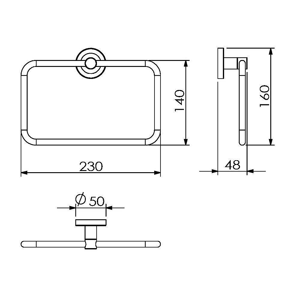 Полотенцедержатель Langberger Burano 11038C купить в интернет-магазине сантехники Sanbest