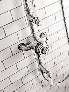 Душевая система Burlington Stour BF3S верхний душ 180 купить в интернет-магазине сантехники Sanbest