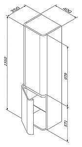 Пенал AM.PM Sensation M30CHR0406NF 40 орех для ванной в интернет-магазине сантехники Sanbest