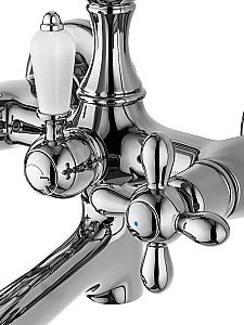 Смеситель для ванны с душем WONZON & WOGHAND RETRO, Хром (WW-88639020-CR) купить в интернет-магазине сантехники Sanbest