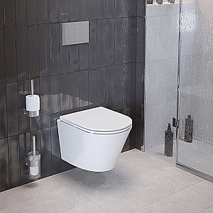 Унитаз подвесной Ambassador Ritz 233K19004RS безободковый, с крышкой микролифт, белый купить в интернет-магазине Sanbest