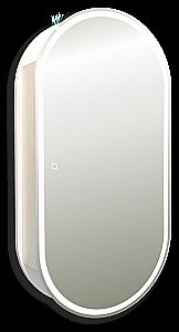 Зеркало-шкаф Art&Max BARI AM-Bar-500-1000-1D-R-DS-F-White белый матовый купить в интернет-магазине сантехники Sanbest