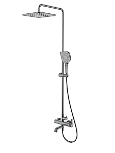 Душевая система Wonzon & Woghand Tetra WW-841214-BGM темный графит купить в интернет-магазине сантехники Sanbest