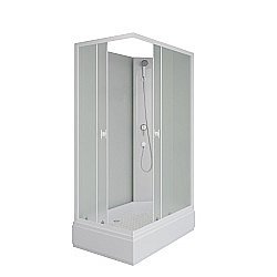 Душевая кабина Niagara Promo P110/80/26Q/MT/BK 110х80 без крыши, матовое/профиль белый купить в интернет-магазине Sanbest
