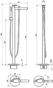 Смеситель для ванны Ravak Spring X070537 хром купить в интернет-магазине сантехники Sanbest