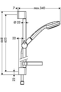 Душевая гарнитура Hansgrohe Croma 100 27717000 купить в интернет-магазине сантехники Sanbest