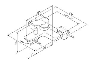 Смеситель для ванны AM.PM X-Joy F85A10000 купить в интернет-магазине сантехники Sanbest