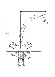 Смеситель для кухни Rush Pioneer PI7950-22 купить в интернет-магазине сантехники Sanbest