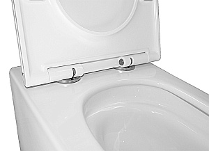 Унитаз подвесной Azario Cascad AZ-2303-A белый, безободковый, с крышкой микролифт, слив торнадо купить в интернет-магазине Sanbest