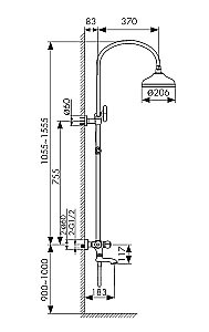 Душевая система Kaiser Aria 03182-3 золото купить в интернет-магазине сантехники Sanbest