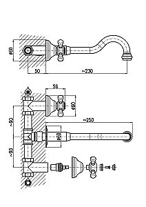 Смеситель для раковины Rav-Slezak MORAVA RETRO MK131SM купить в интернет-магазине сантехники Sanbest