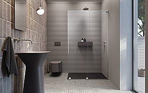 Душевое ограждение Radaway Furo SL Walk-in 90 10306488-01-01 стекло прозрачное/профиль хром купить в интернет-магазине Sanbest