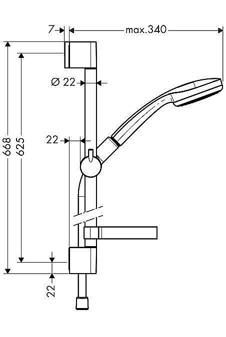 Душевая гарнитура Hansgrohe Croma 100 27717000 купить в интернет-магазине сантехники Sanbest