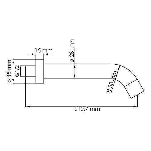Излив для ванны WasserKRAFT A149 купить в интернет-магазине сантехники Sanbest