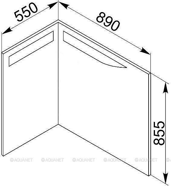 Зеркало De Aqua Трио Люкс 90 L/R белый в ванную от интернет-магазине сантехники Sanbest