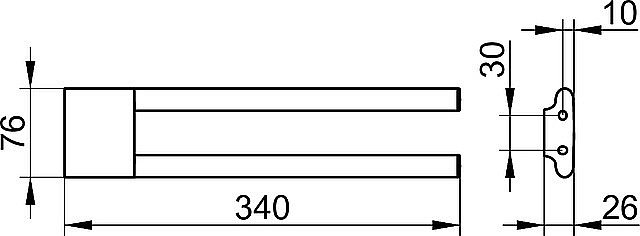 Полотенцедержатель KEUCO EDITION 400 11519010000 хром купить в интернет-магазине сантехники Sanbest