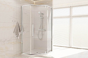Душевое уголок Royal Bath FATO RB 100TR-T-CH 100х100 стекло прозрачное/профиль хром купить в интернет-магазине Sanbest