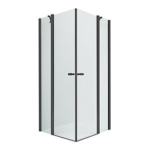 Душевой уголок NEW TRENDY NEW SOLEO BLACK 2D K-0761 90x110 стекло прозрачное/профиль черный купить в интернет-магазине Sanbest