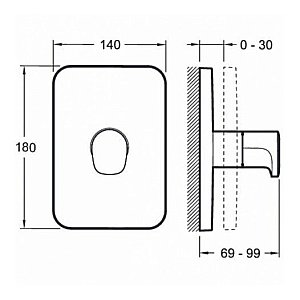 Дивертор Jacob Delafon HYBRID E75411-CP для смесителя в интернет-магазине сантехники Sanbest