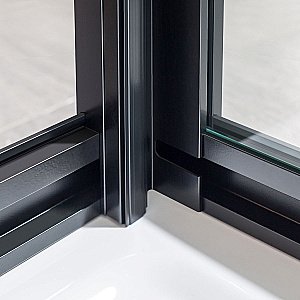 Душевой уголок Vincea Stile VSS-2ST9090CLB 90x90 стекло прозрачное/профиль черный купить в интернет-магазине Sanbest