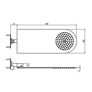 Верхний душ RGW Shower Panels SP-61 21140631-01 хром купить в интернет-магазине сантехники Sanbest