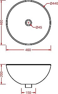 Раковина накладная Artceram La Ciotola 46 LLCL001 01 00 белая купить в интернет-магазине Sanbest