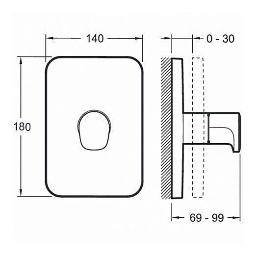 Дивертор Jacob Delafon HYBRID E75411-CP для смесителя в интернет-магазине сантехники Sanbest
